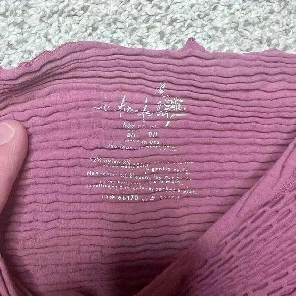 Intimately Free People - Mauve pink stretch textured cropped top, XS/S - Picture 2 of 3